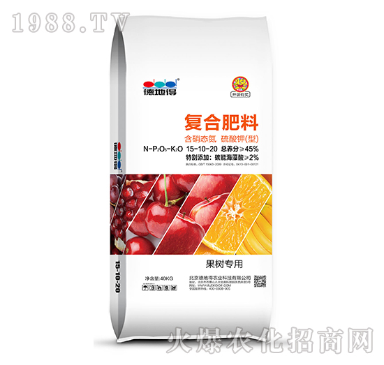 硫酸鉀（型）復合肥料15-10-20-德地得