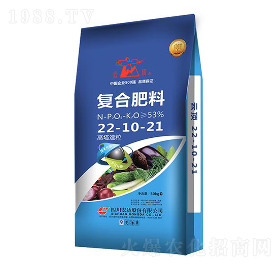高塔造粒復(fù)合肥料22-10-21-云頂-宏達股份